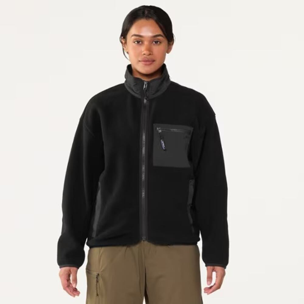 Patagonia Synchilla Fleece Jacket Black Full Zip Women's XL Gorpcore Outdoorsy